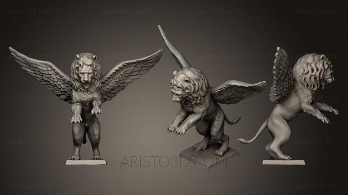 Figurines lions tigers sphinxes (STKL_0249) 3D model for CNC machine